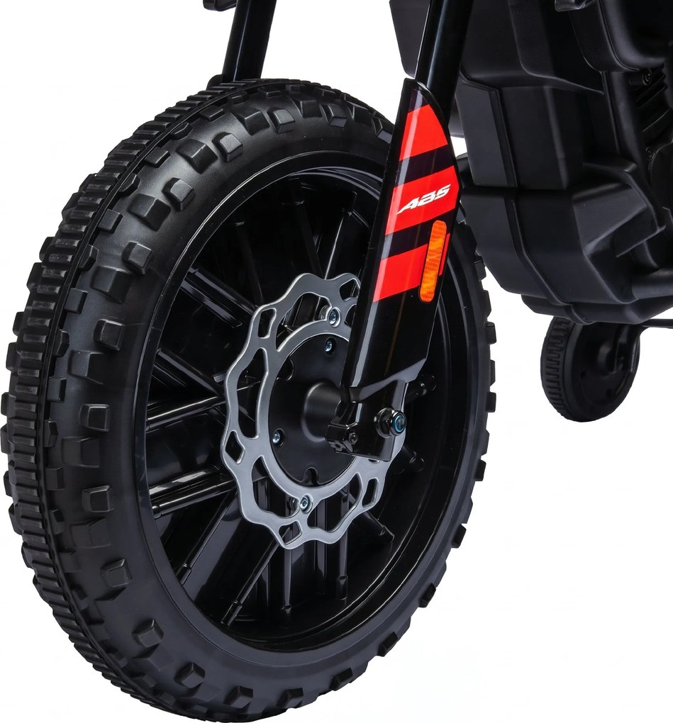 AIYAPLAY Motocicletă electrică pentru copii 12V, 37-96 luni, 2 motoare, roți ajutătoare detașabile, 30 kg, albă | Aosom Romania