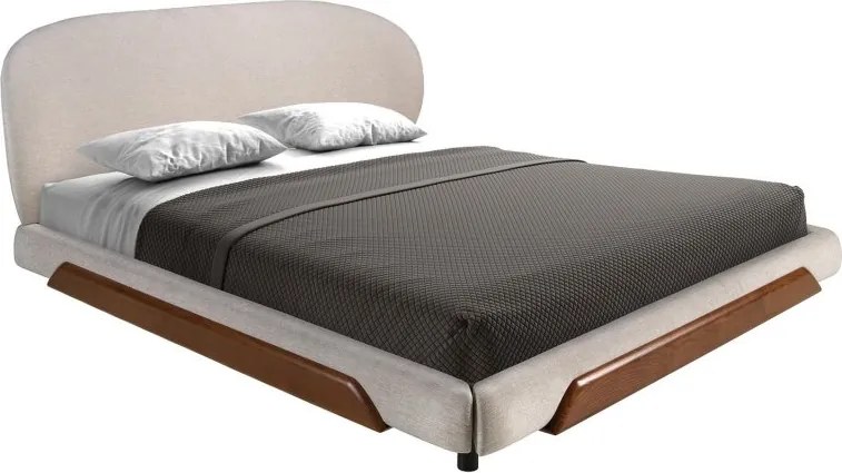 Pat dublu tapitat design LUX Light grey 180x200cm
