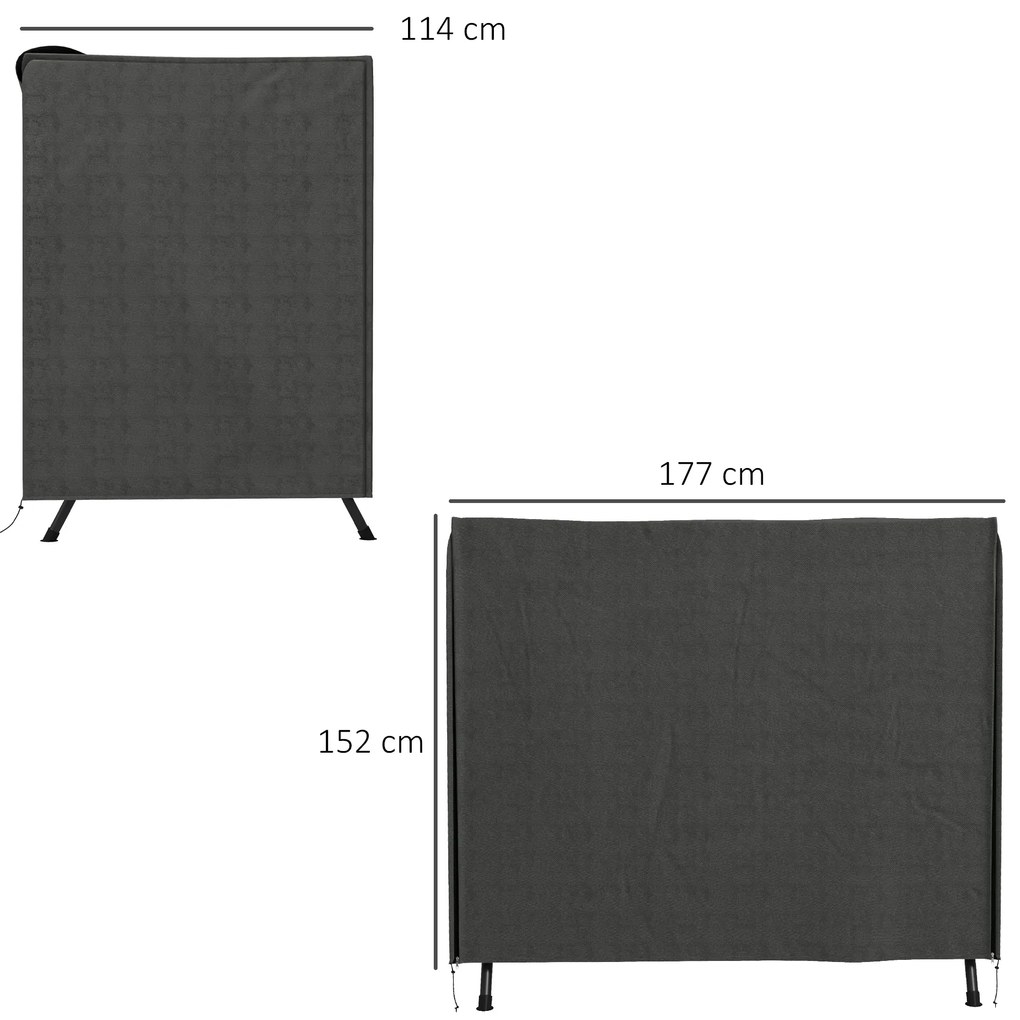 Outsunny Husă de protecție pentru balansoar de grădină din material Oxford 177 x 114 x 152 cm gri închis | Aosom Romania