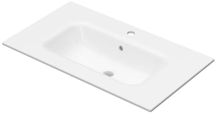 Lavoar pentru mobilier Fluminia din ceramica slim 80 cm alb