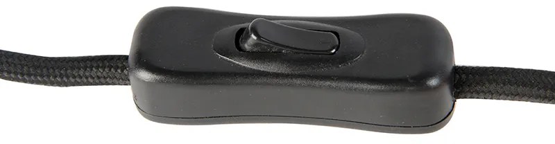 Lampă de masă cu design inteligent neagră cu sticlă fumurie incl. wifi A60 - Bliss