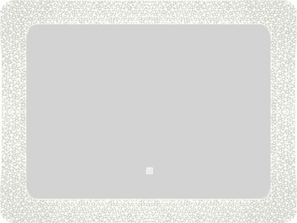 Oglindă lemn masiv cu iluminare LED si acționare touch Efect Cristale 80x60cm