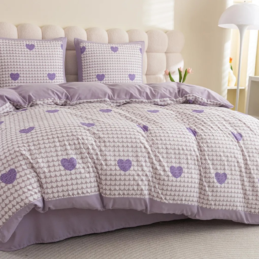 Lenjerie de pat din microfibra LILORA fiolet Dimensiune lenjerie de pat: 70 x 80 cm | 140 x 200 cm