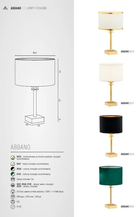 Veioza, lampa de masa eleganta ABBANO verde