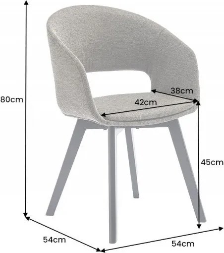 Set 2 scaune design scandinav Nordic Star verde