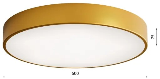 Plafonieră LED CLEO 69W 230V 3000K, Ø 60 cm, auriu