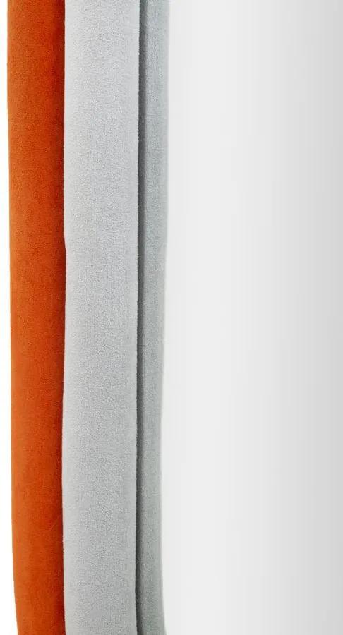 Oglindă decorativa portocalie / gri din MDF si textil, 90 x 60 x 4 cm, Antony Mauro Ferreti