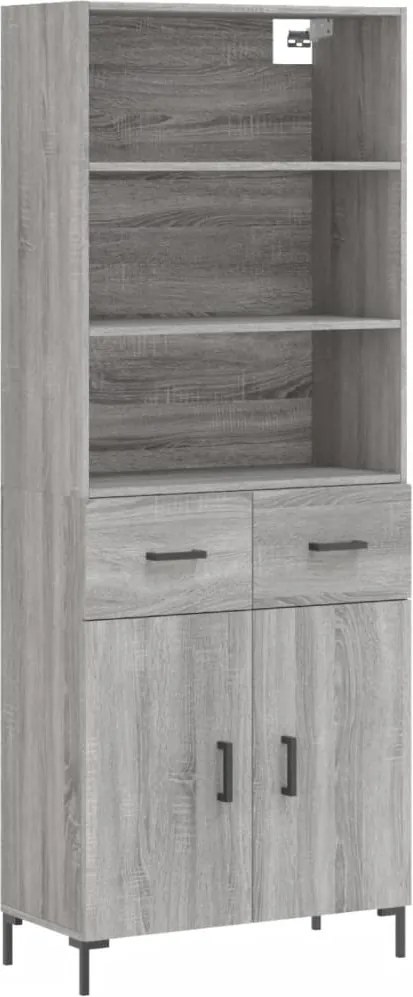 vidaXL Dulap înalt, gri sonoma, 69,5x34x180 cm, lemn compozit