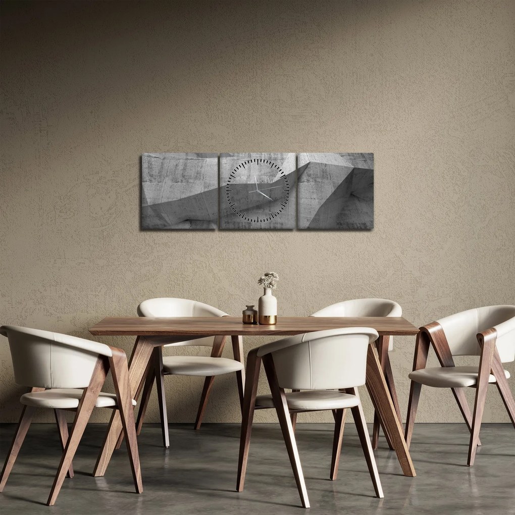 Tablou - 3D zid (cu ceas) (90x30 cm)