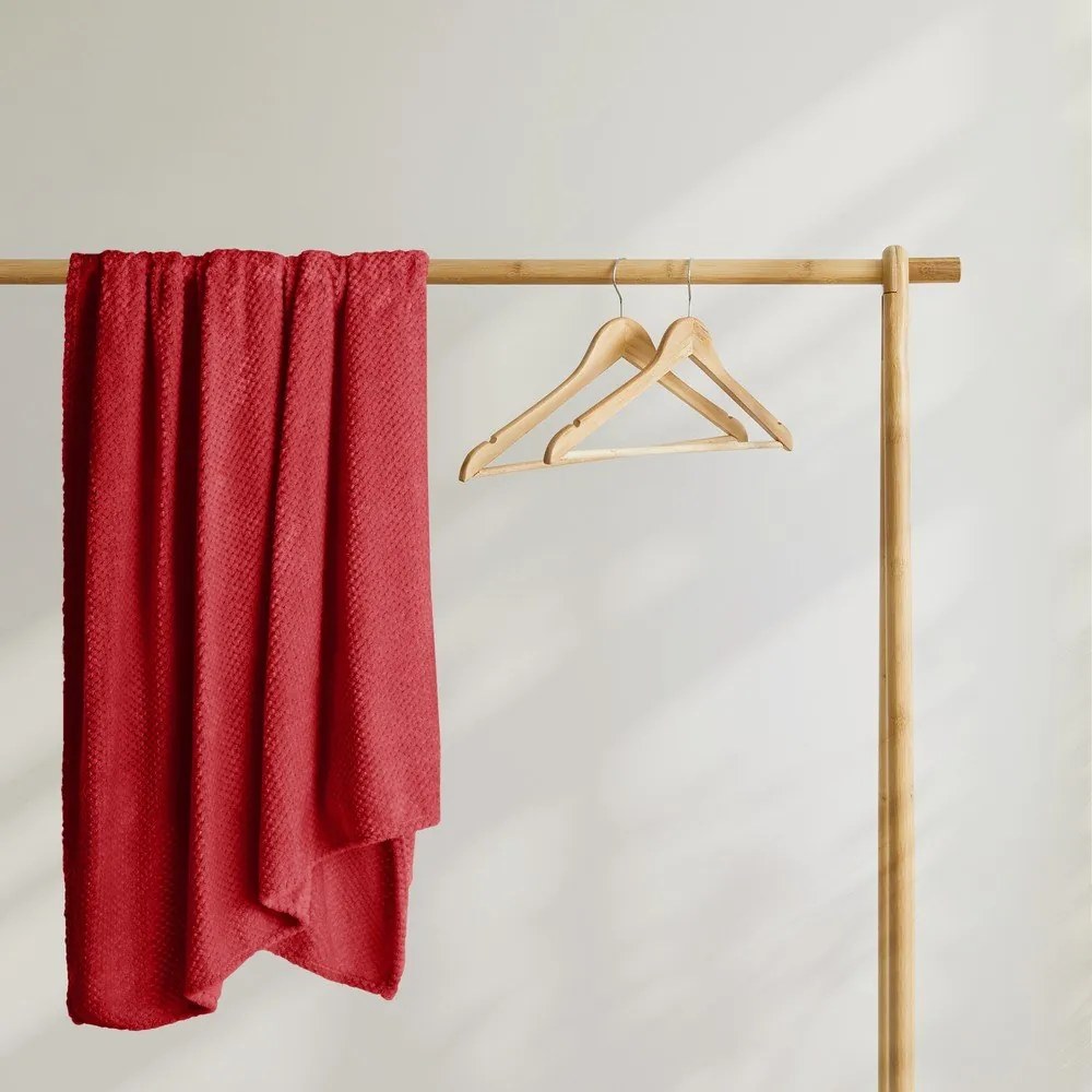 Pătură din microfibră DecoKing Henry, 220 x 240 cm, roșu