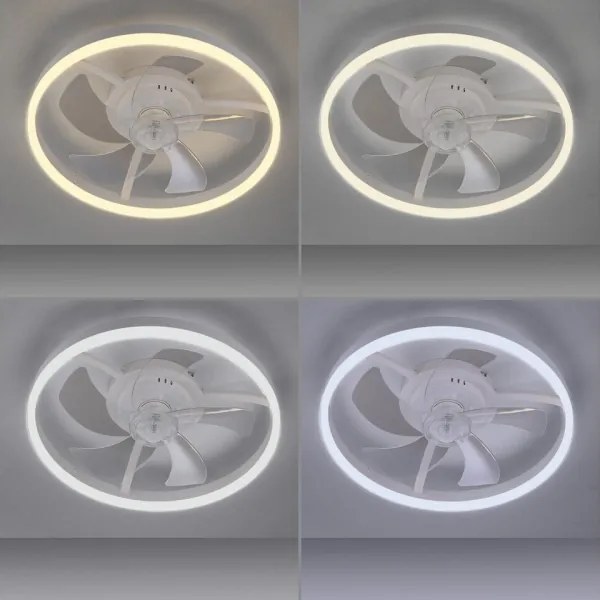 JUST LIGHT. 14624-16 - Ventilator de tavan LED cu lumină RITA LED/22W/230V + telecomandă