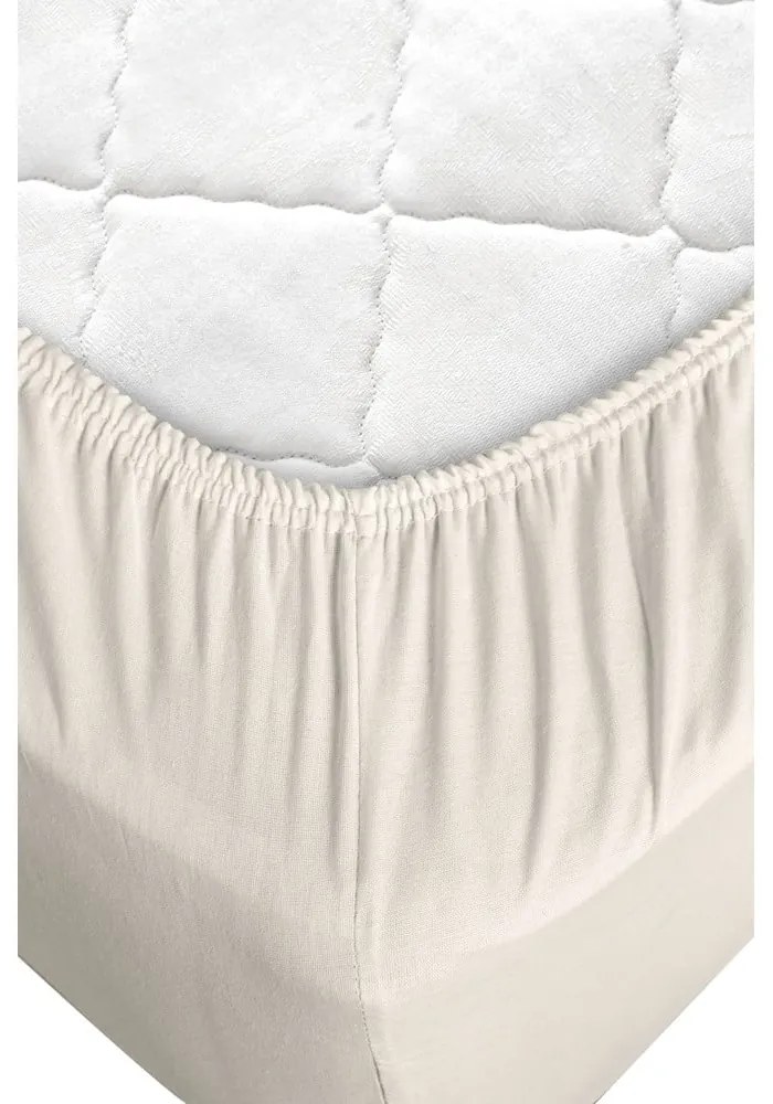 Lenjerie de pat galben-crem din bumbac pentru pat dublu-extins și cearceaf 200x220 cm – Mila Home