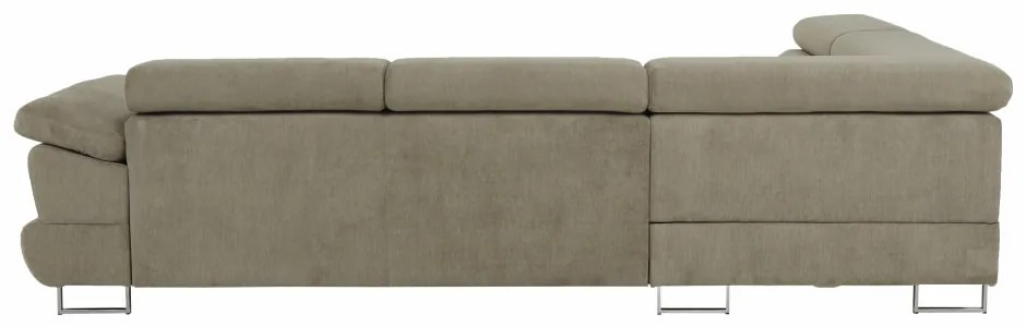Colţar, material textil melir gri deschis, model stânga, BUTON P