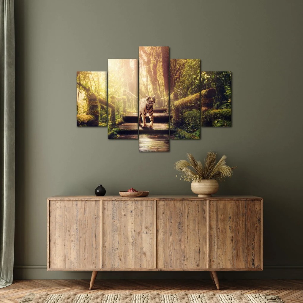 Tablou cu tigrul în djunglă (150x105 cm)