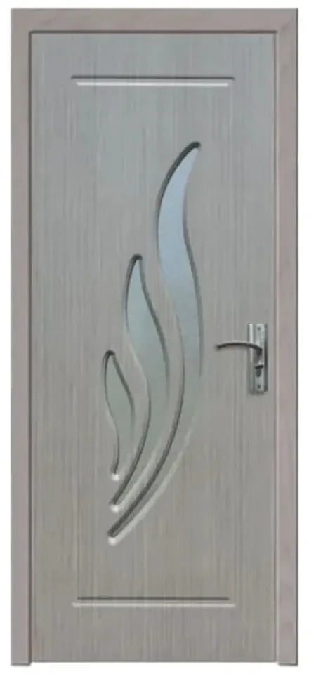 Usa Interior din MDF Novo Doors ND310, Cadru din Lemn Masiv, Geam Sablat, KIT COMPLET, Toc , Manere si balamale incluse (Culoare: Stejar Auriu,