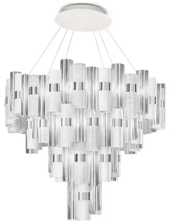 Lustra LED Art Deco de dimensiuni mari, realizata manual LA LOLLO 4XL White