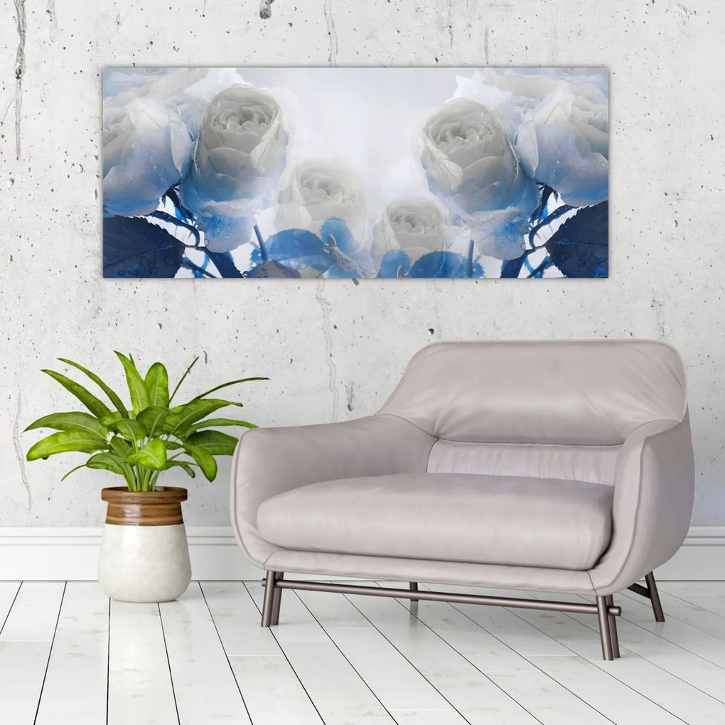 Tablou - Trandafir alb (120x50 cm)