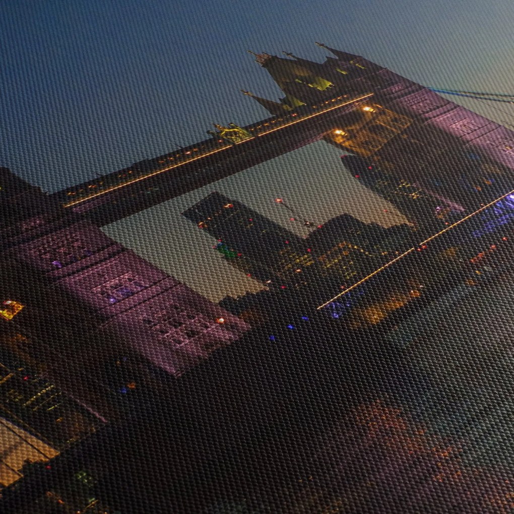 Tablou - Tower bridge (cu ceas) (90x30 cm)