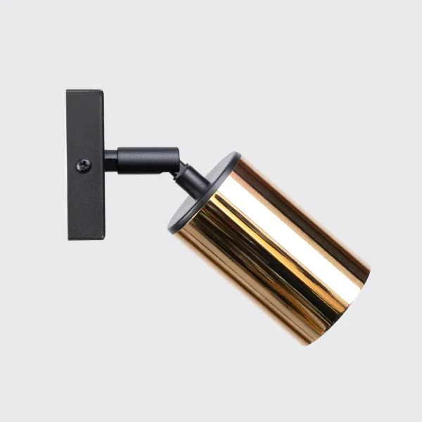 Spot de perete Sollux SL.1382 WINX 1xGU10/10W/230V negru/auriu