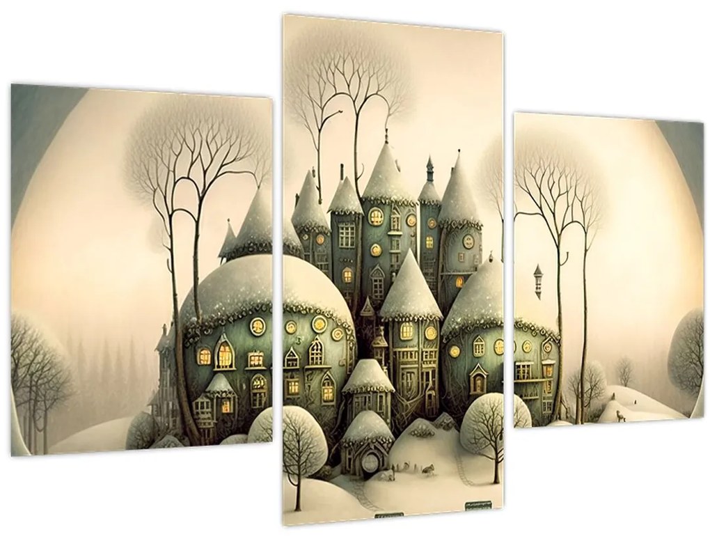 Tablou - Căsuțe de basm (90x60 cm)