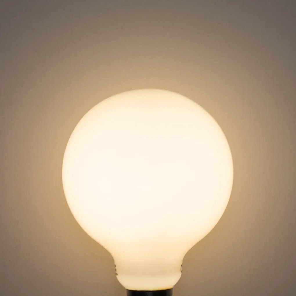 Set 5 becuri Bec LED E27 reglabil în 3 trepte, opal G95 4W 450lm 3000K