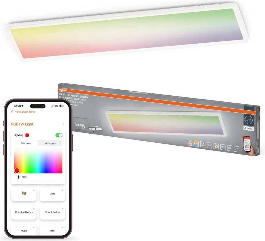 Osram -LED RGBW cu dimmer pentru baie plafonieră SMART+ PLANON LED/40W/230V Wi-Fi IP54 alb