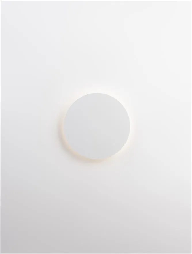 Aplica LED de perete design ambiental CYRCLE 22cm alba
