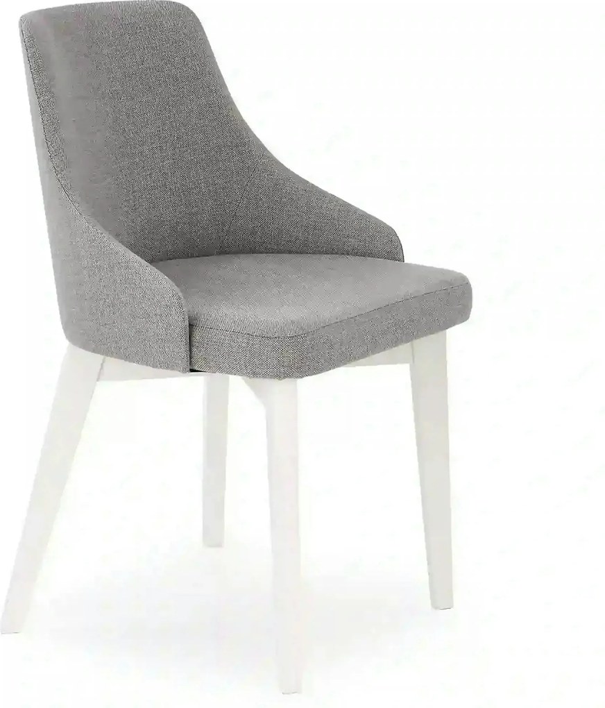 Scaun TOLEDO, gri/alb, stofa clasica/lemn de fag, 51x55x82 cm