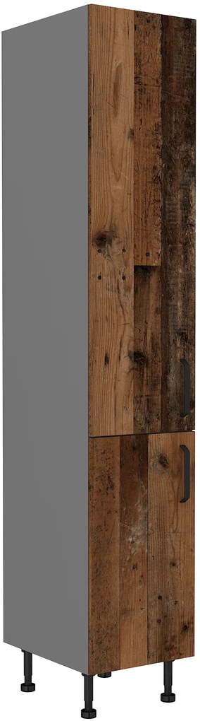 Dulap bucătărie pentru alimente Oldie 40 DK-215 2F (Antracit + Old style). 1049658