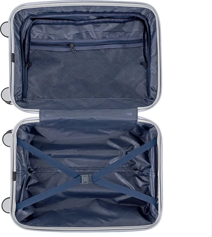 Valiză de cabină TravelLux Voyager cu hard top și roți detașabile 35x55x20 cm gri