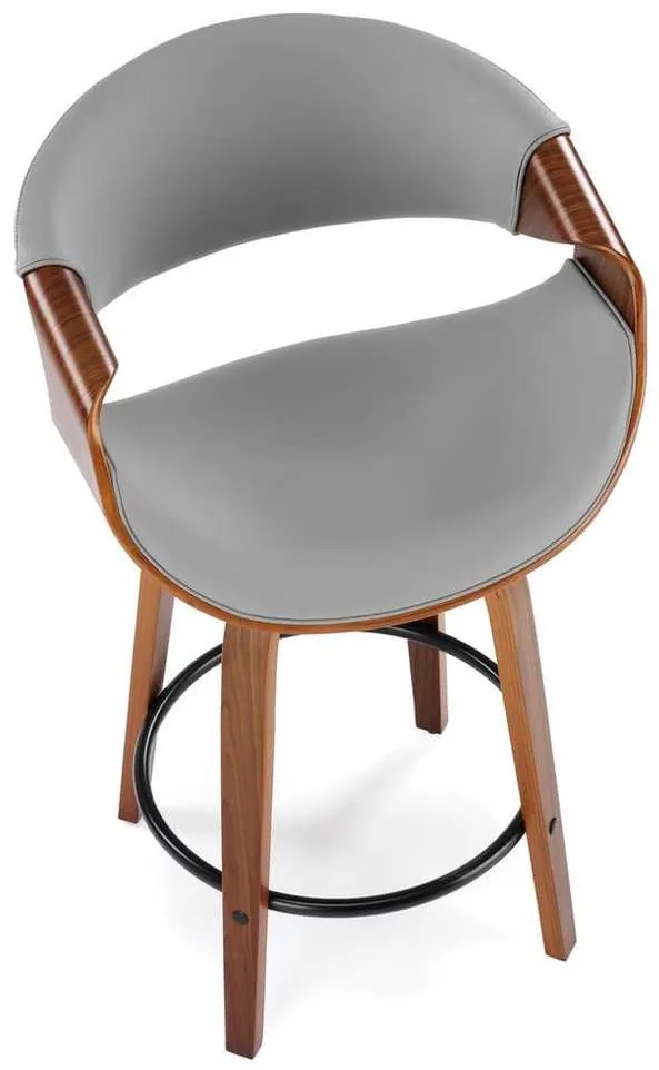 Scaun de bar Scarlet, gri / nuc