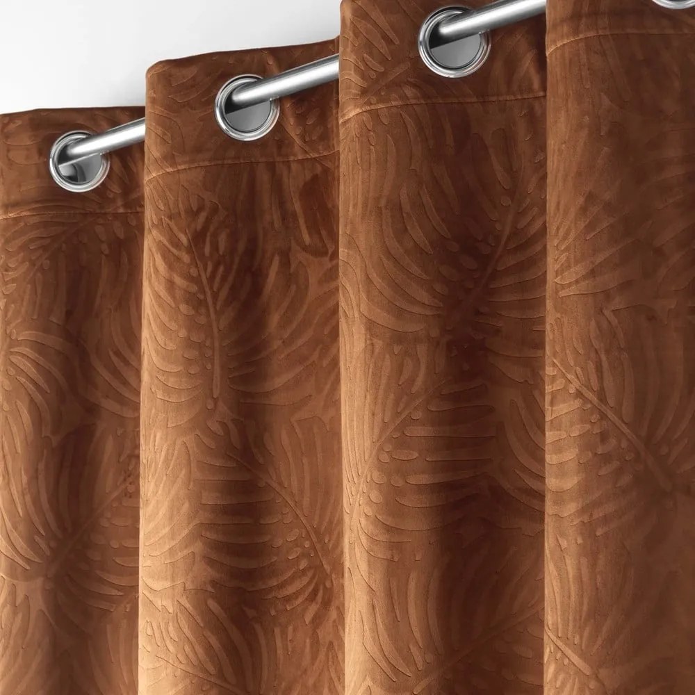 Draperie maro din catifea 140x240 cm Analia – douceur d'intérieur
