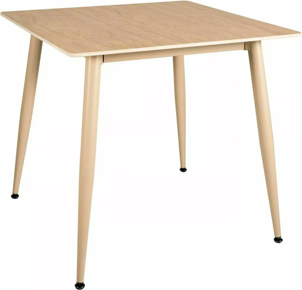 Masa de dining patrata ZURELI 80 x 80 cm, travertin/casmir