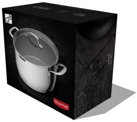 Oală G21 Gourmet Miracle - oțel inoxidabil/greblon-28 cm
