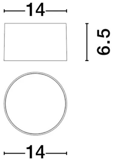 Spot aplicat, Plafoniera LED Luldo alb, 14cm