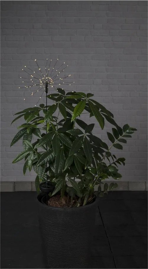 Decorațiune solară LED cu diode albe pentru exterior Star Trading Firework, înălțime 100 cm