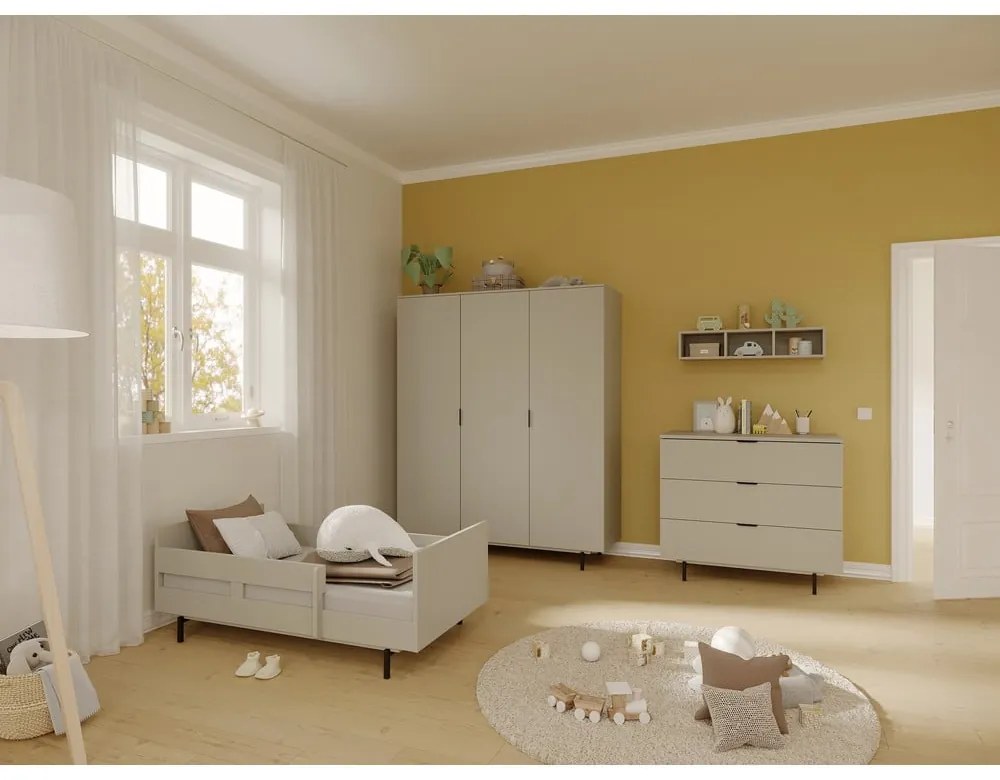 Pat pentru copii gri cu somieră 70x140 cm Tomino – Germania