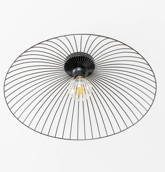 Brilagi - Lustră aplicată cu LED CERIA WIRE 1xE27/40W/230V, diametru 60 cm, neagră