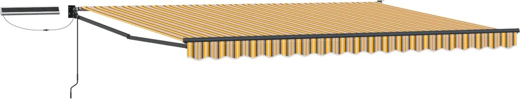 vidaXL Cort electric retractabil Galben și gri 4 × 3 m