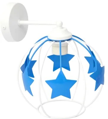 Lampă de perete pentru copii STARS 1xE27/15W/230V albastru/alb