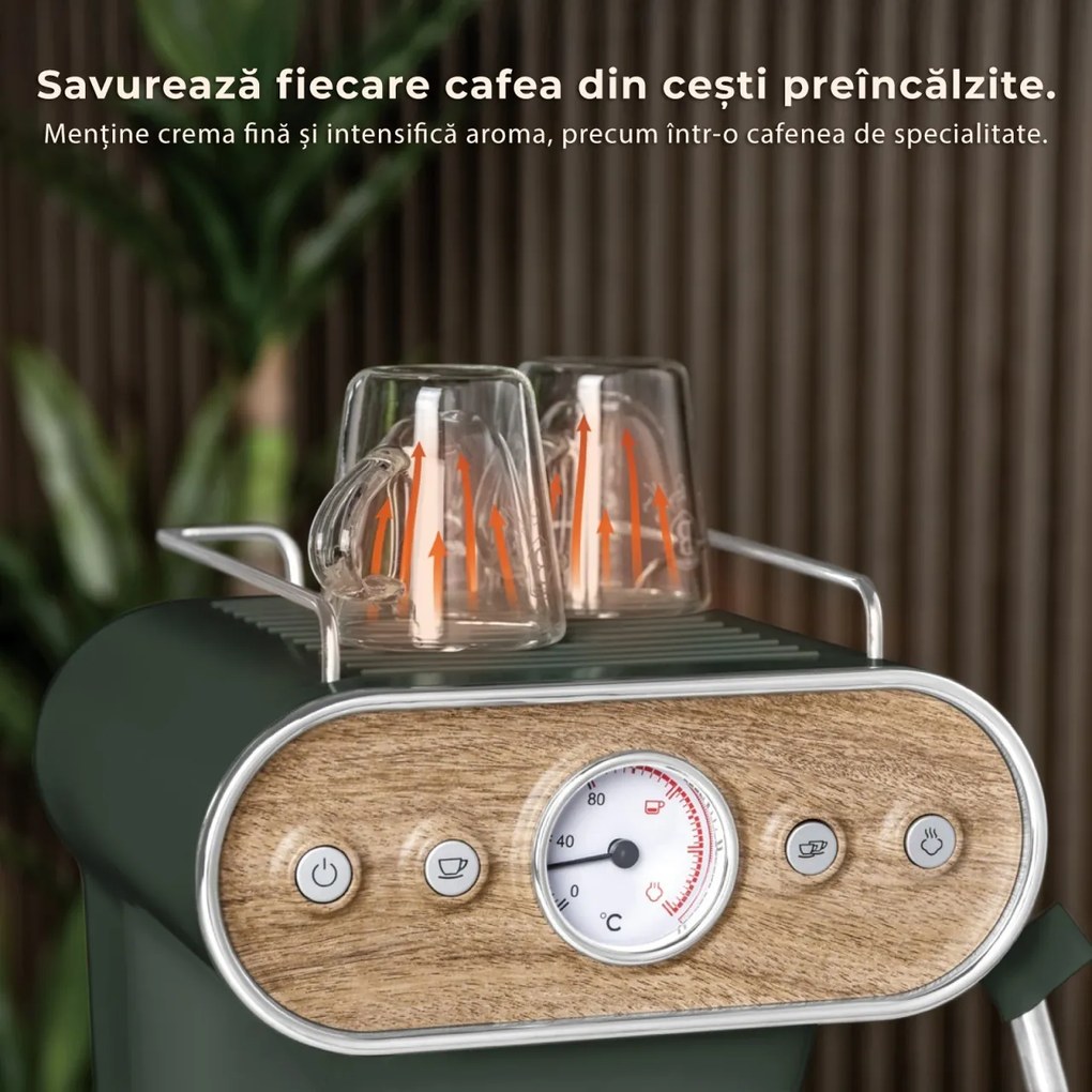 Espressor 3 in 1 Matte Green Nordic Berlinger Haus BH/9857