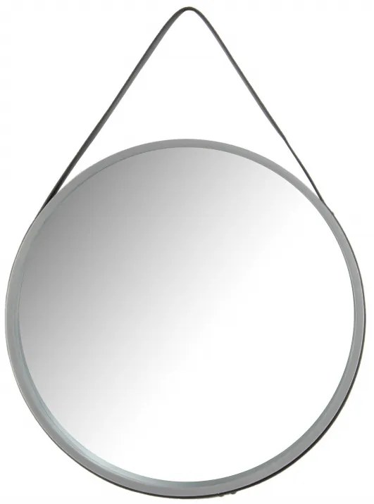 Oglinda rotunda cu rama din MDF gri Ultima, 3,5-7,5cm (L / D) x 49,5cm (W) x 49,5cm (H)