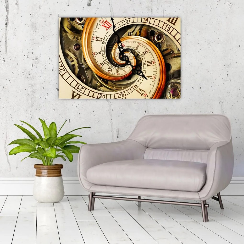 Tablou cu ceas (90x60 cm)