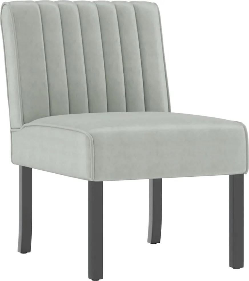 vidaXL Fotoliu, gri deschis, catifea