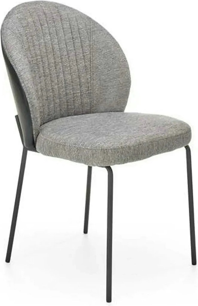 Scaun K471, gri/negru, stofa/piele ecologica, 50x58x85 cm
