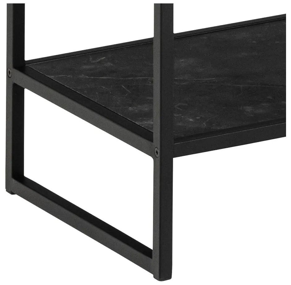 Bibliotecă neagră cu aspect de piatră 85x185 cm Strington – Actona