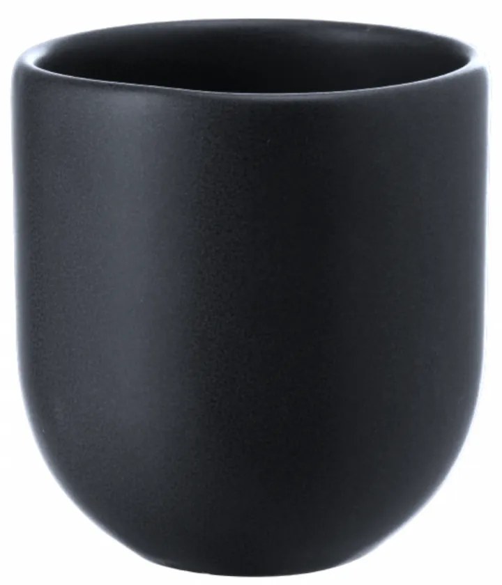 PAHAR CAFEA NOVUM VULCANO 150ML, NEGRU CARBON MAT (ESPRESSO, CAPPUCCINO) GRESIE GLAZURATA