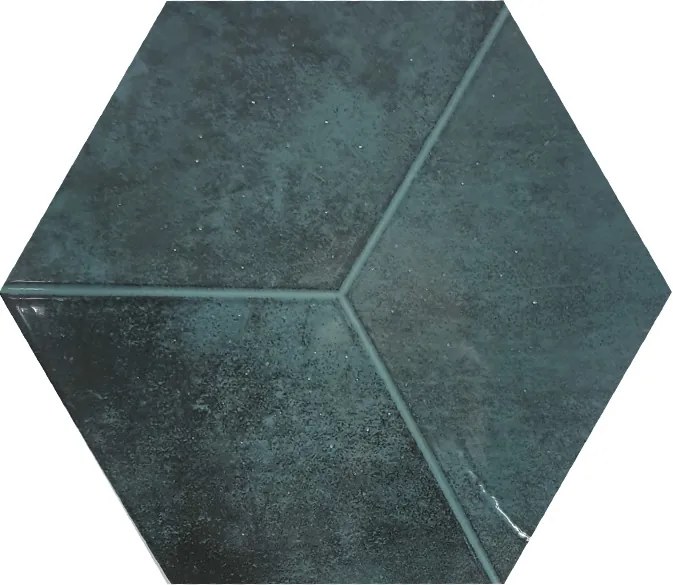 Faianta hexagonala, jubilee-hexagonos-kingsbury, vert, 19.8x22.8, portelanata, lucioasa