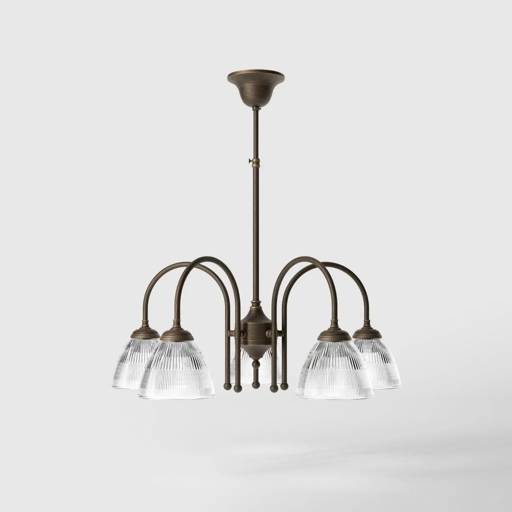 Candelabru stil neoclasic din alama si sticla Elide