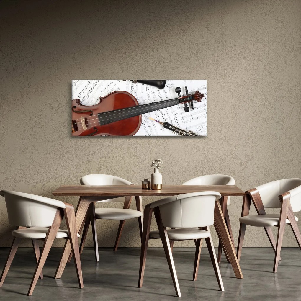 Tablou - Unelte muzicale (120x50 cm)